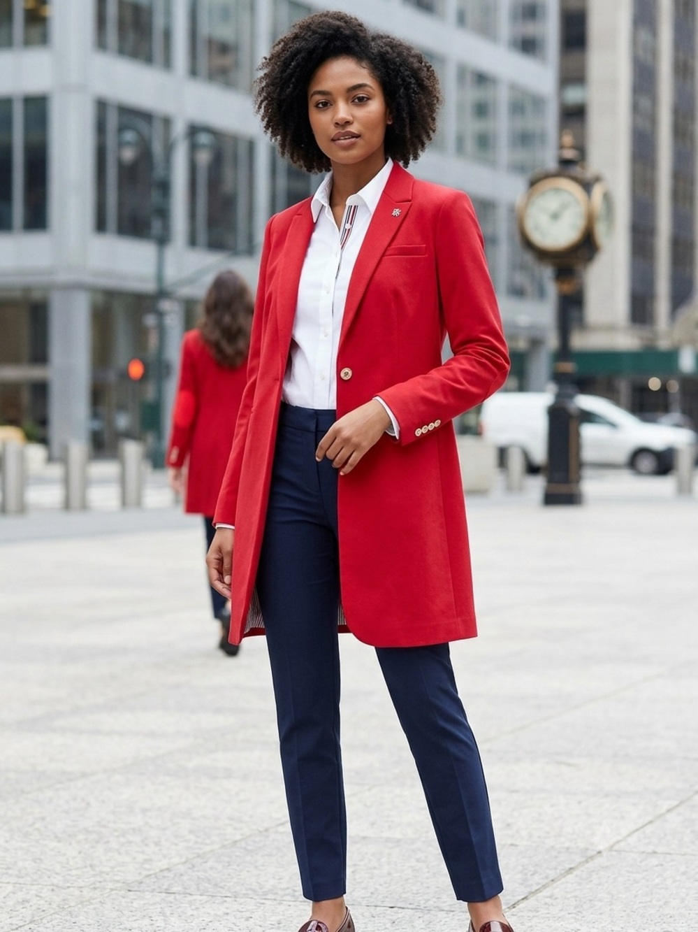 Tommy Hilfiger Red Tailored Blazer Coat